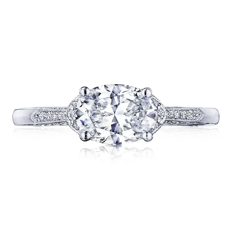 Name Engraved Engagement Rings -Simply TACORI | Oval Solitaire Engagement Ring 2655OV8X6