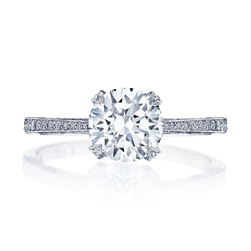 Edgy Engagement Rings -Simply TACORI | Round Solitaire Engagement Ring 2679RD7