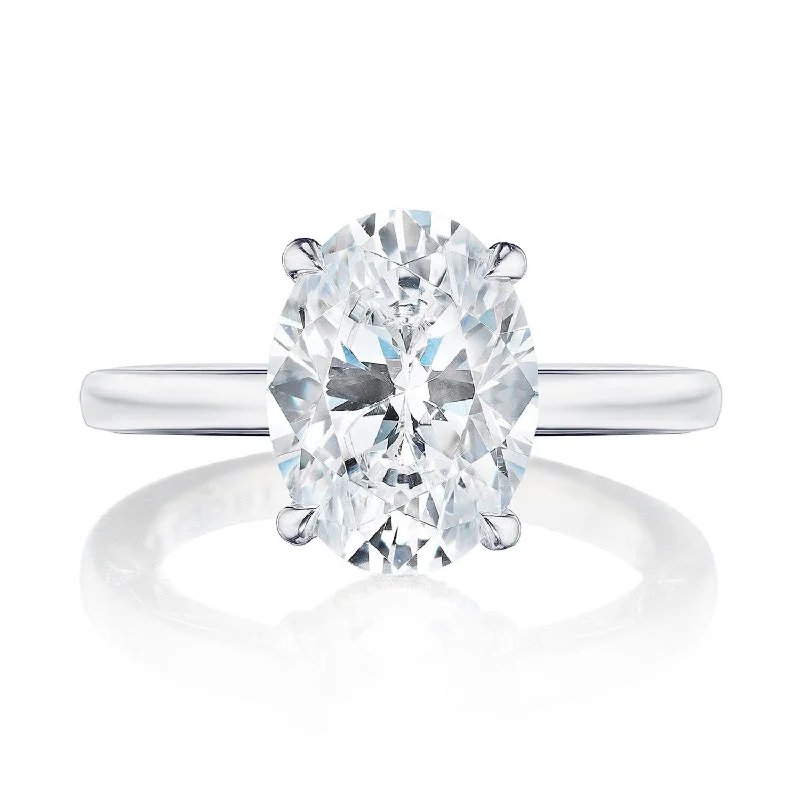 Victorian Engagement Rings -Dantela | Oval Solitaire Engagement Ring 268922OV115X85