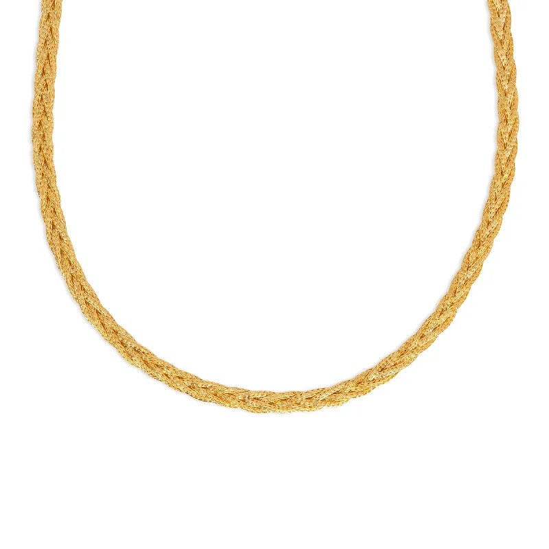 Ladies Necklaces Rope Chain-THE BRAIDED GOLD NECKLACE