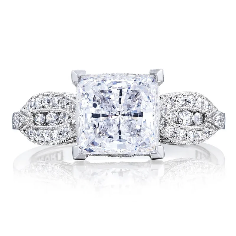 Heirloom Engagement Rings -Simply TACORI | Princess Solitaire Engagement Ring 2648PR55