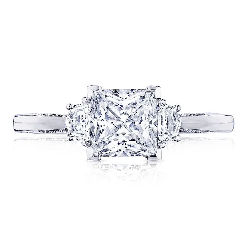 Vintage Diamond Engagement Rings -Simply TACORI | Princess 3-Stone Engagement Ring 2658PR6