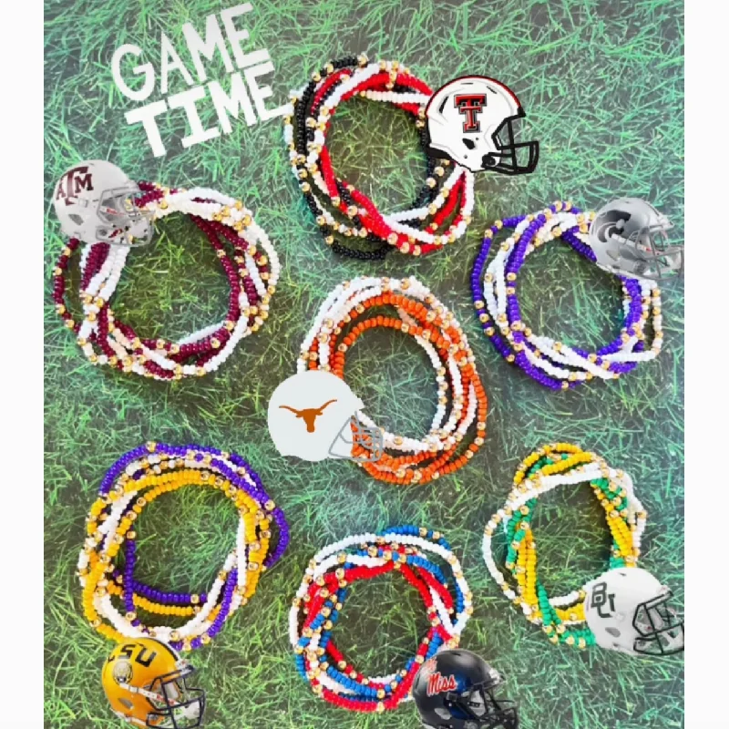 Ladies Special Occasion Bracelets -Lover of the Game Multi Color Beaded Bracelet Set