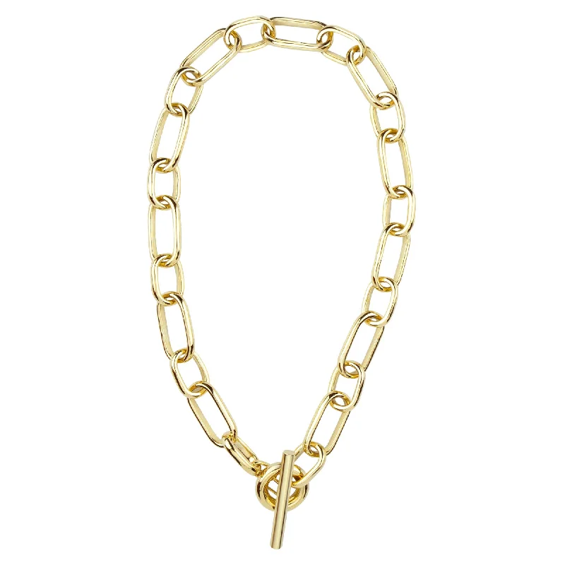 Ladies Necklaces Braided Chain-Necklace - Gold