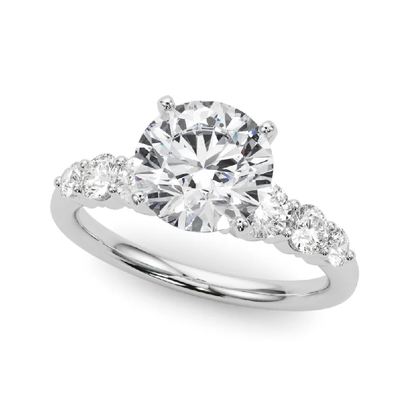 Low-Profile Engagement Rings -14K Engagement ring / Solitaire