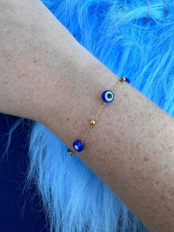 Ladies Tribal Bracelets -Evil Eye Station Bracelet / Anklet