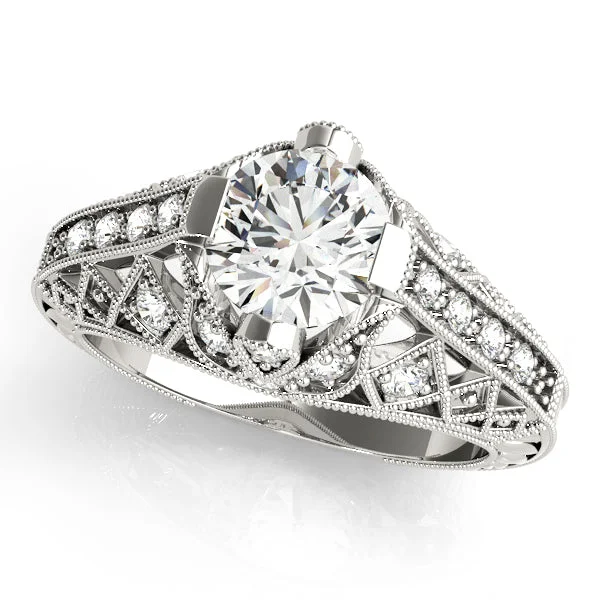 Romantic Engagement Rings -14K Vintage Engagement Ring