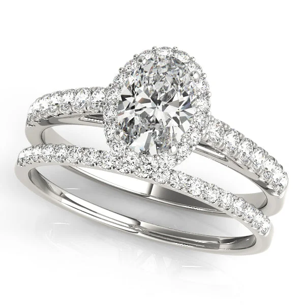 Understated Elegance Engagement Rings -14k Halo Engagement Ring Set