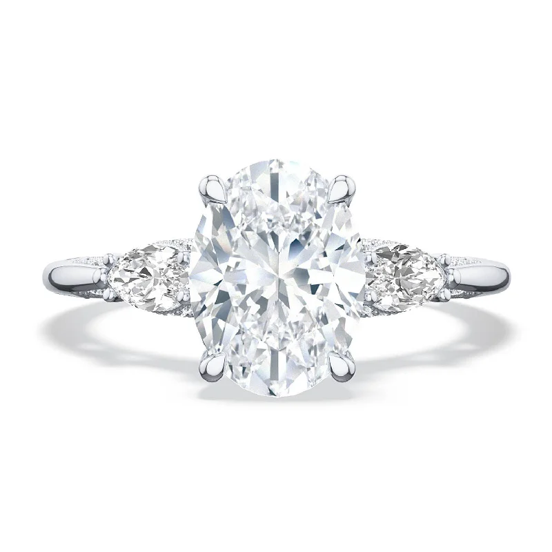 Glittering Engagement Rings -Simply TACORI | Oval 3-Stone Engagement Ring 2685ov85x65