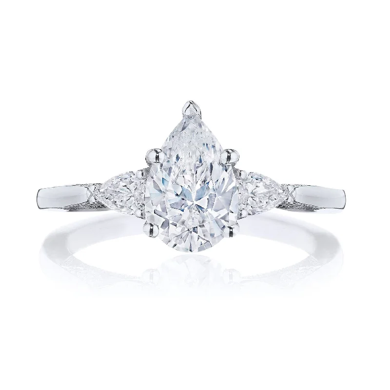 Striking Engagement Rings -Simply TACORI | Pear 3-Stone Engagement Ring 2668PS9X6