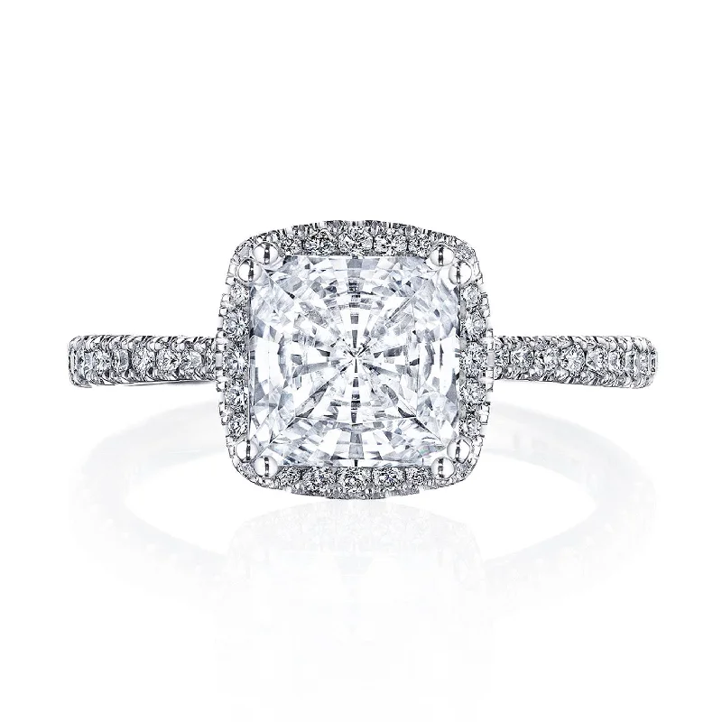 Twisted Band Engagement Rings -Simply TACORI | Princess with Cushion Bloom Engagement Ring 2677PRCU7