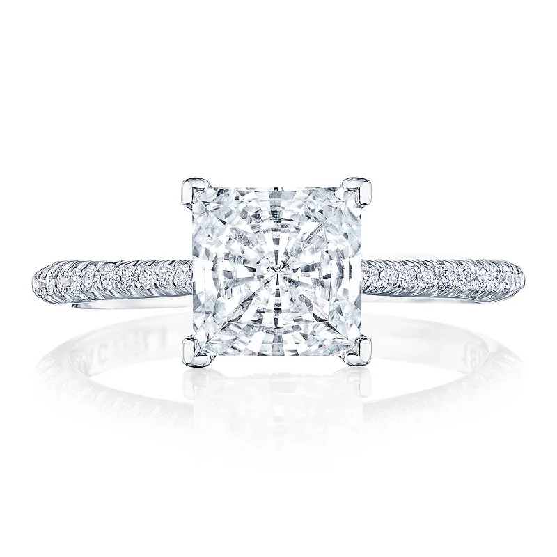 Rustic Engagement Rings -Founder's Collection | Princess Solitaire Engagement Ring HT2581PR65