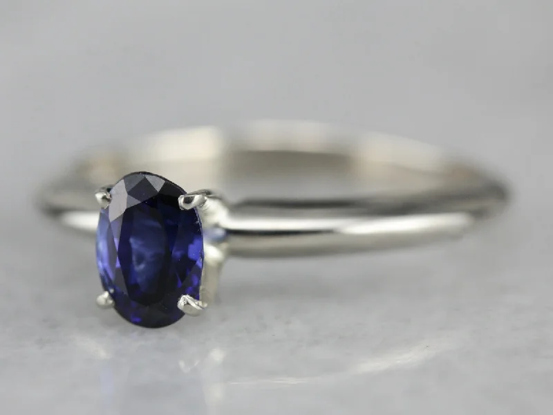 Cosmic Engagement Rings -Sapphire Solitaire Engagement Ring