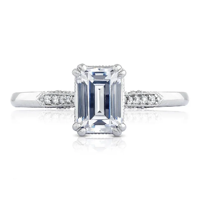 Blue Engagement Rings -Simply TACORI | Emerald Solitaire Engagement Ring 2651EC8X6