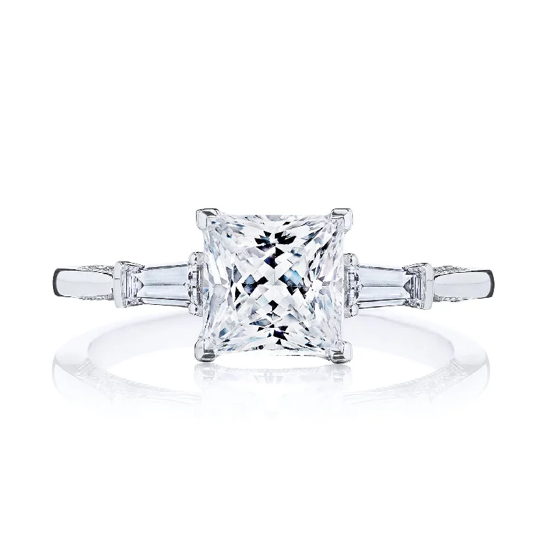 Luxury Engagement Rings -Simply TACORI | Princess 3-Stone Engagement Ring 2669PR65