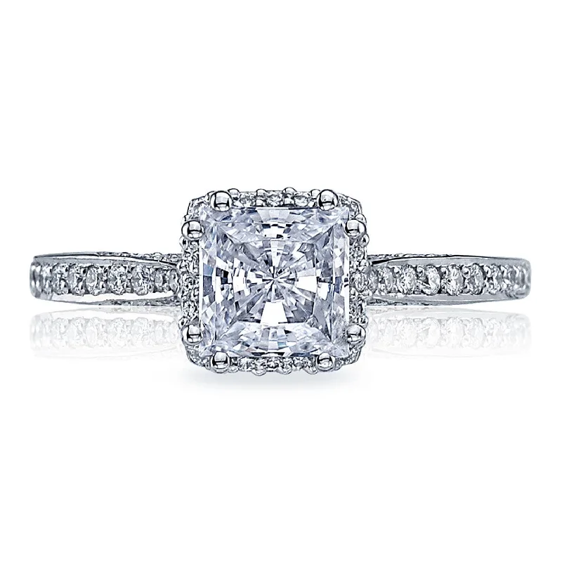 Romantic Style Engagement Rings -Dantela | Princess Bloom Engagement Ring 2620PRPTP