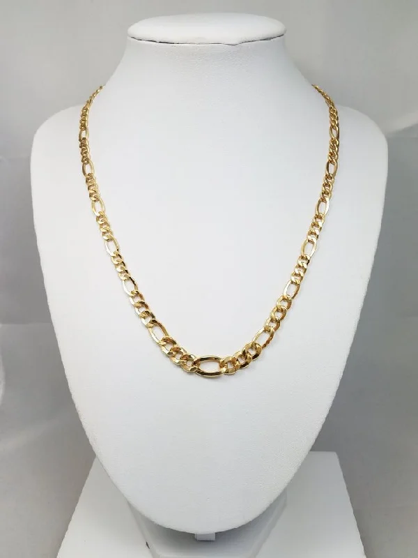 Ladies Necklaces Fine Chain-Graduated Figaro Link 14k Yellow Gold 18" Necklace