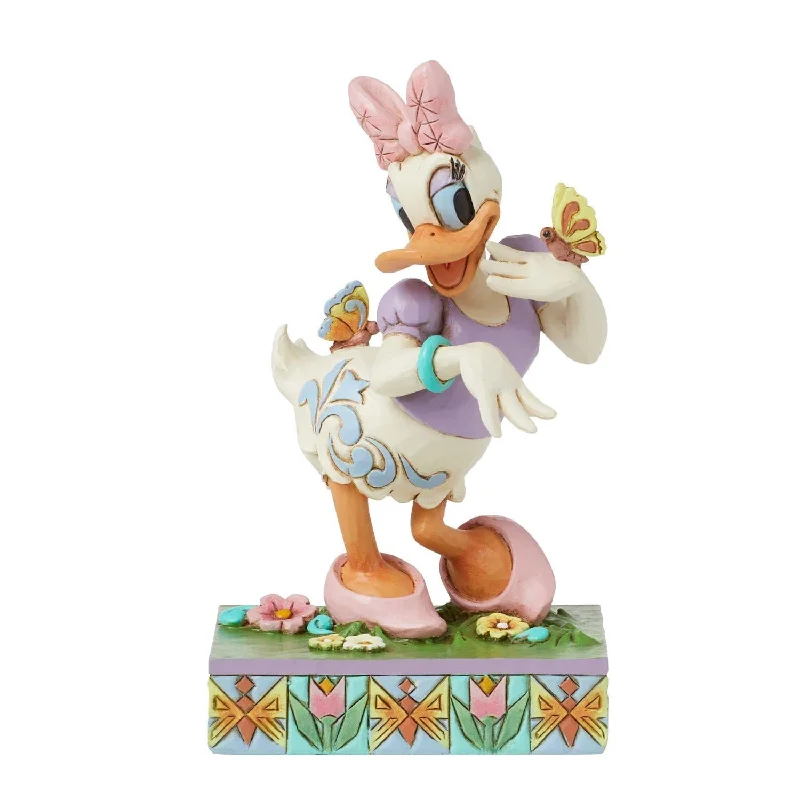 Happiness Design Rings -Disney Jim Shore "Blooms and Butterflies" Spring Daisy Duck 5" Figurine