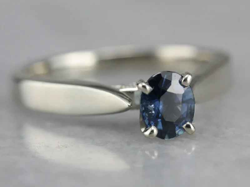 Astrology Engagement Rings -Modern Sapphire Engagement Ring