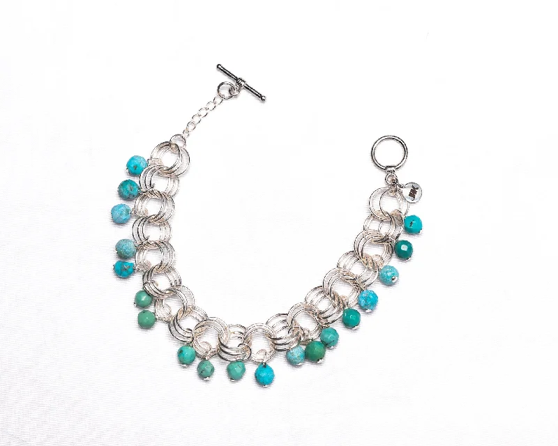 Ladies Party Bracelets -The Donna Bracelet in Turquoise