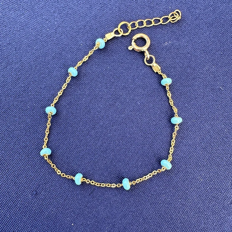 Ladies Christmas Bracelets -Turquoise Satellite Bracelet/ Anklet