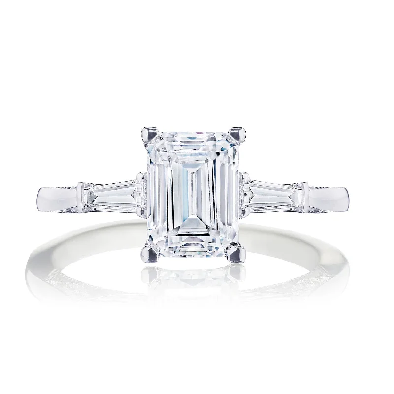 Bold Engagement Rings -Simply TACORI | Emerald 3-Stone Engagement Ring 2669EC75X55