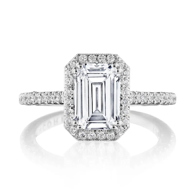 Heavy Engagement Rings -Dantela | Emerald Bloom Engagement Ring 269117EC85X6