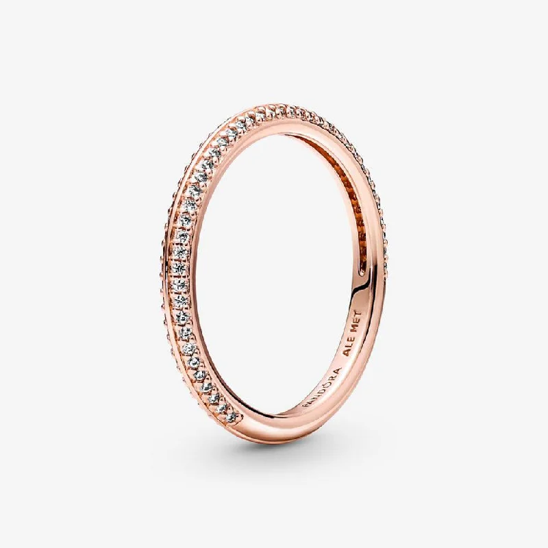 Industrial Metal Rings -PANDORA : Pandora ME Pavé Ring in Rose Gold