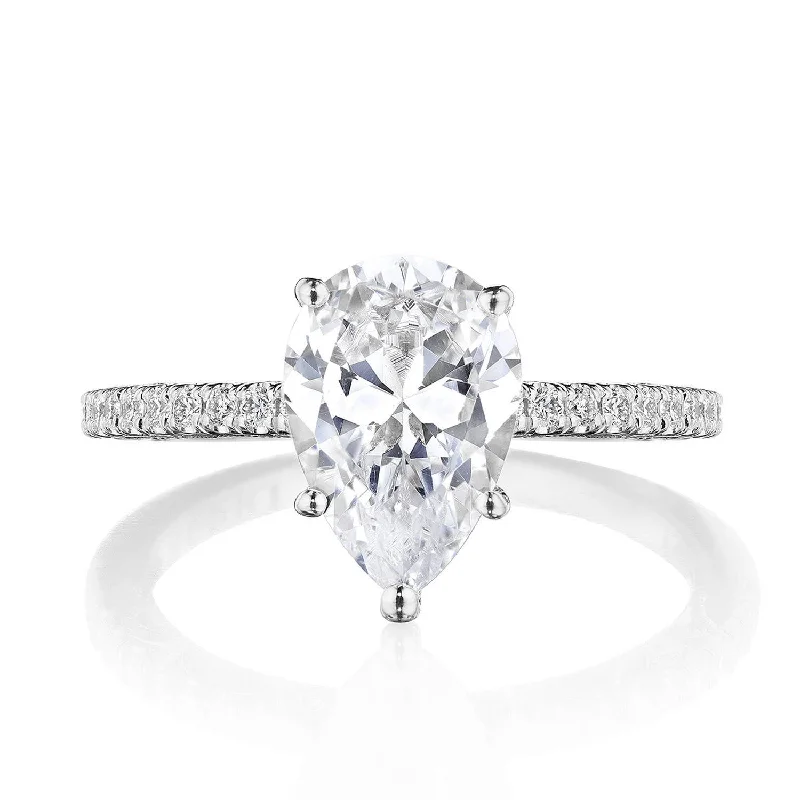 Initial Engagement Rings -Dantela | Pear Solitaire Engagement Ring 269017PS10X7