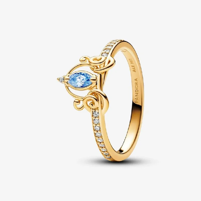 Curved Band Rings -PANDORA : Disney Cinderella's Carriage Ring - Gold