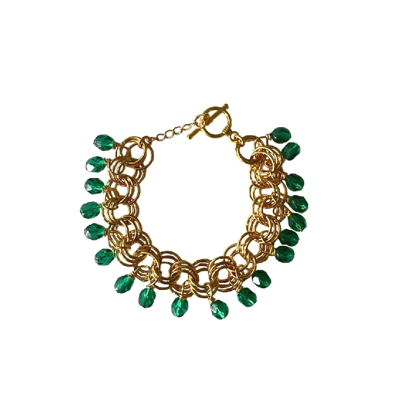 Ladies Shiny Bracelets -The Donna Bracelet in Teal