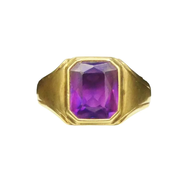 Peaceful Stone Rings -10K Gold Pink Sapphire Ring