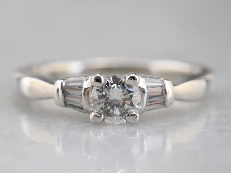 Invisible Set Engagement Rings -Platinum Diamond Engagement Ring