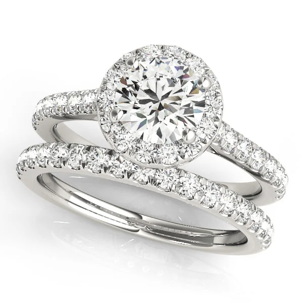 Heirloom Engagement Rings -14k Halo Engagement Ring Set