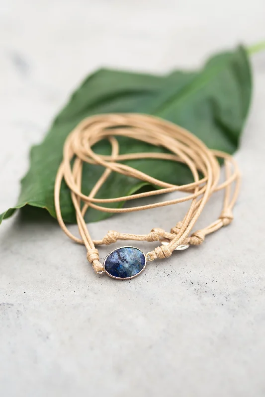 Ladies Heavy Bracelets -Lapis Free Spirit Bracelet/Necklace