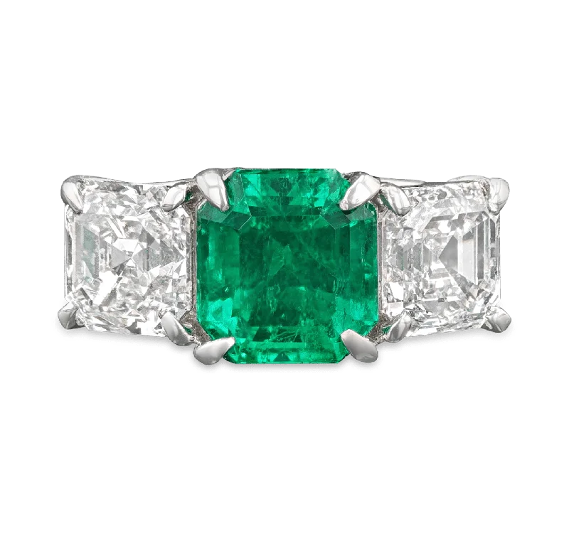 Celestial Star Rings -Colombian Emerald Ring, 2.38 carats