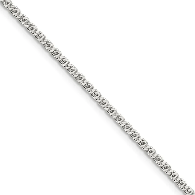 Ladies Infinity Bracelets -2mm, Sterling Silver Fancy Solid Anchor Chain Anklet or Bracelet