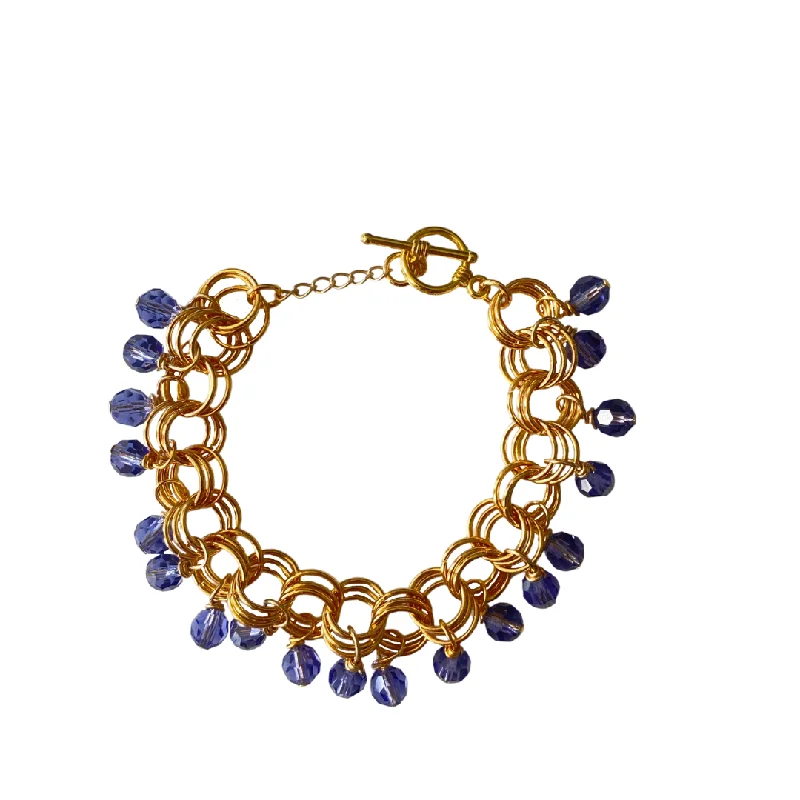 Ladies Cubic Zirconia Bracelets -The Donna Bracelet in Tanzanite