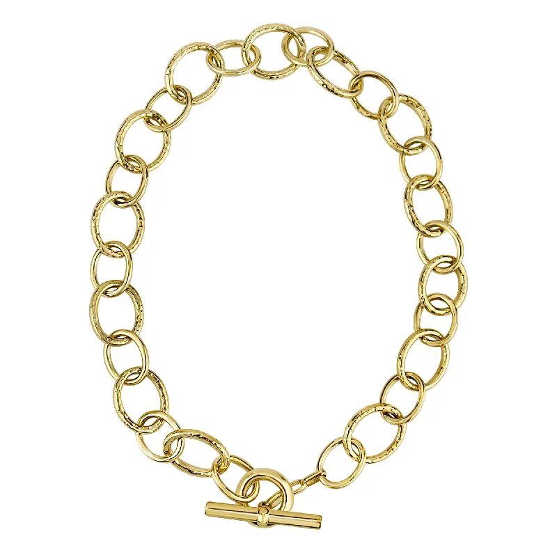 Ladies Necklaces Four Strands-Toggle Necklace - Gold (2276A)