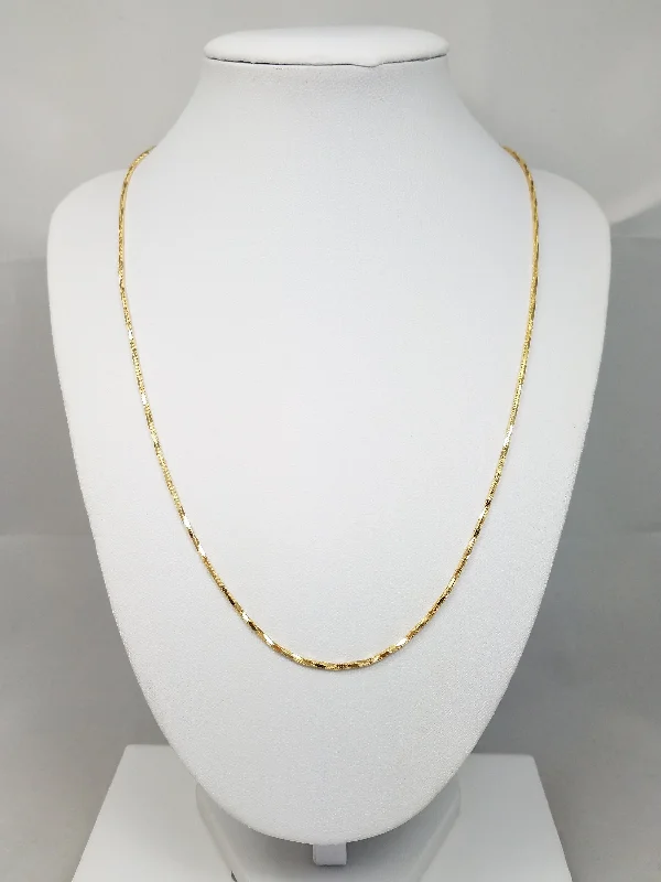 Ladies Necklaces for Dreamers-New! 20" Solid 14k Yellow Gold Fancy Link Chain Necklace Italy