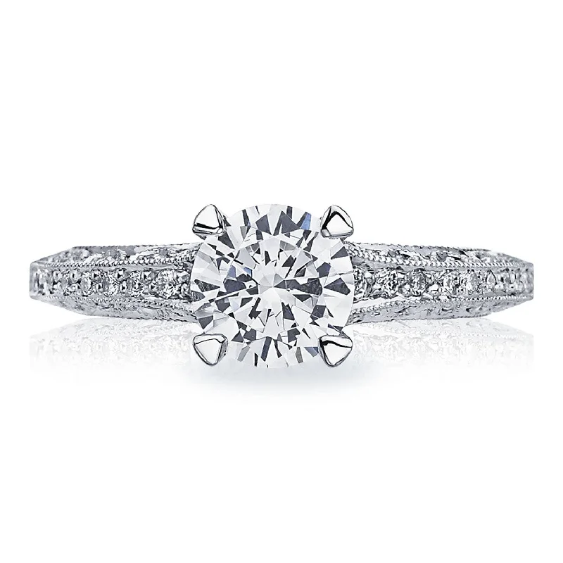 Comfort Fit Engagement Rings -Classic Crescent | Round Solitaire Engagement Ring 2616RD65