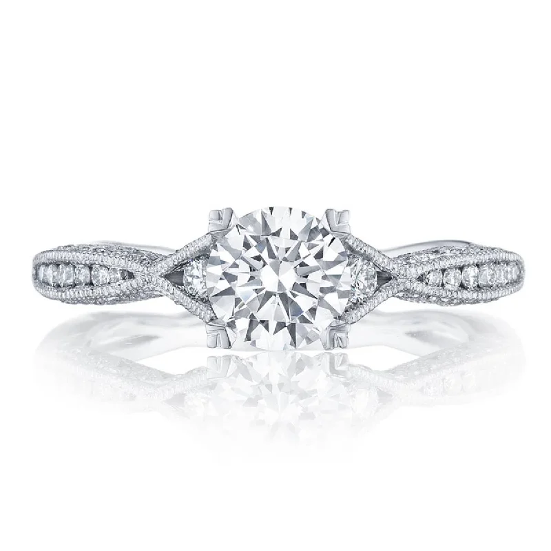 Fantasy Engagement Rings -Classic Crescent | Round Solitaire Engagement Ring 2645RD612