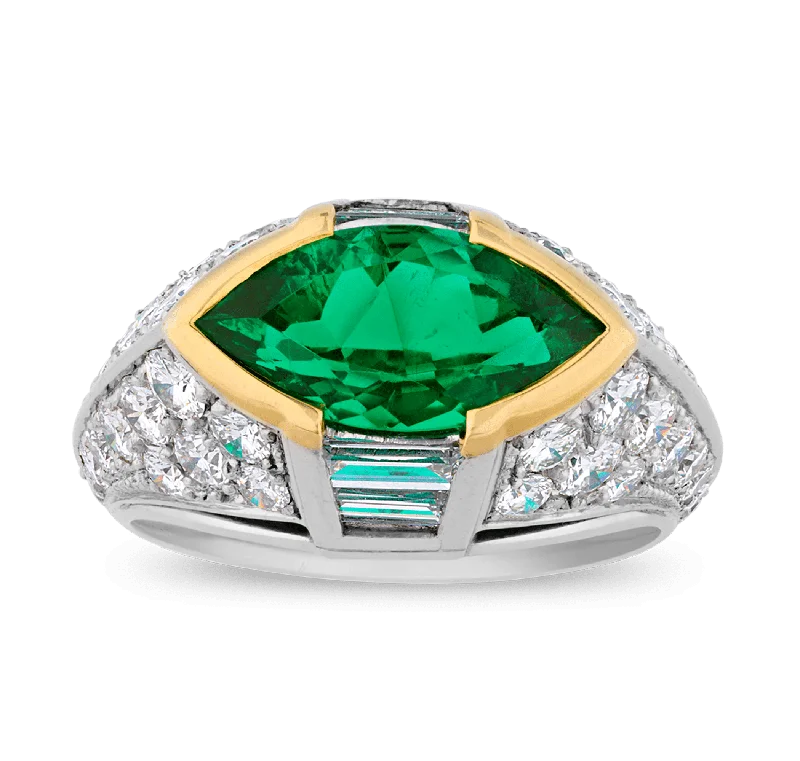 Inspirational Word Rings -Colombian Emerald Ring, 2.50 carats