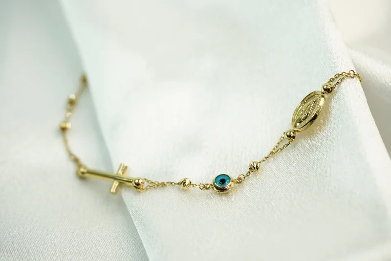 Ladies Evening Bracelets -14k Rosary Eye Bracelet