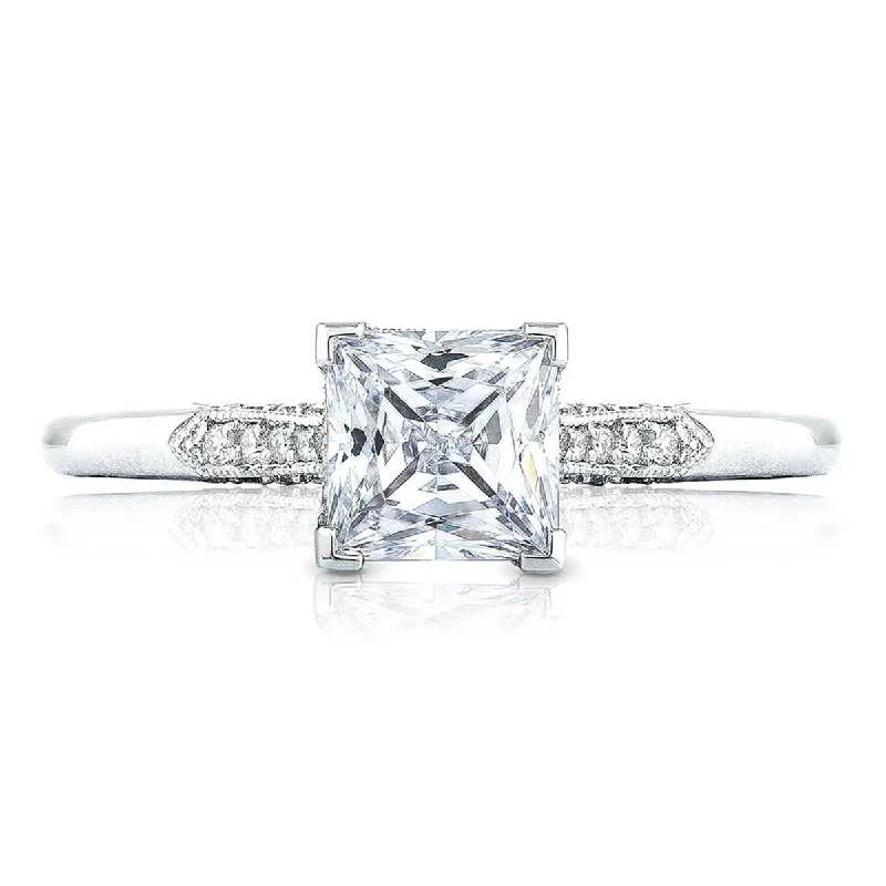 Bar Set Engagement Rings -Simply TACORI | Princess Solitaire Engagement Ring 2651PR5