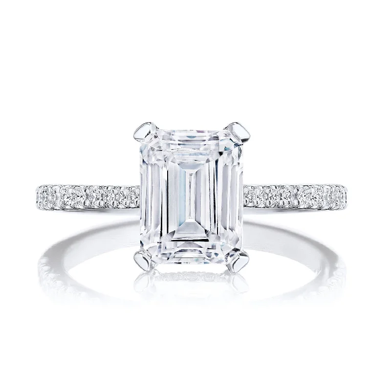 Eternity Engagement Rings -Simply TACORI | Emerald Solitaire Engagement Ring 2671EC85X65