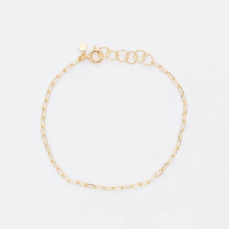 Ladies Painted Bracelets -Fine Gold Vermeil Parallel Chain Bracelet