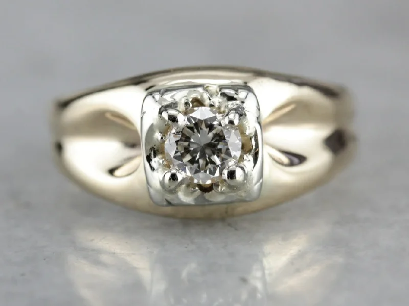 Small Engagement Rings -Diamond Solitaire Engagement Ring