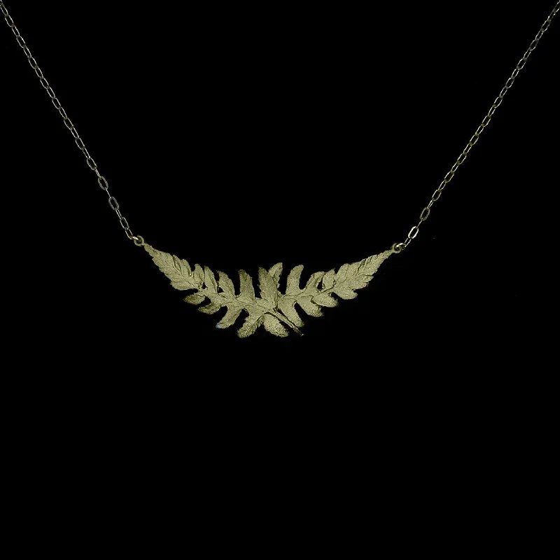 Ladies Necklaces with Green Zoisite-Fern Necklace - Dainty