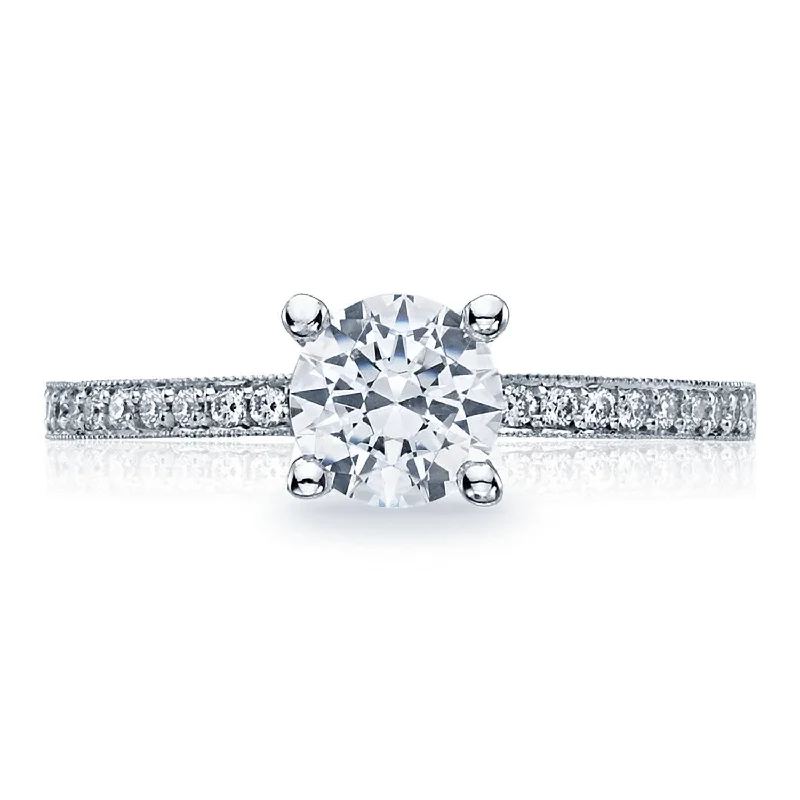 Infinity Engagement Rings -Sculpted Crescent | Round Solitaire Engagement Ring 41-15RD6